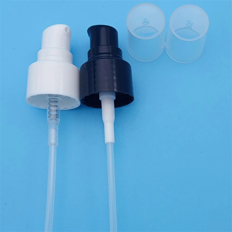 24/410 Plastic Lotion Cream Pump White Black With PP Cover